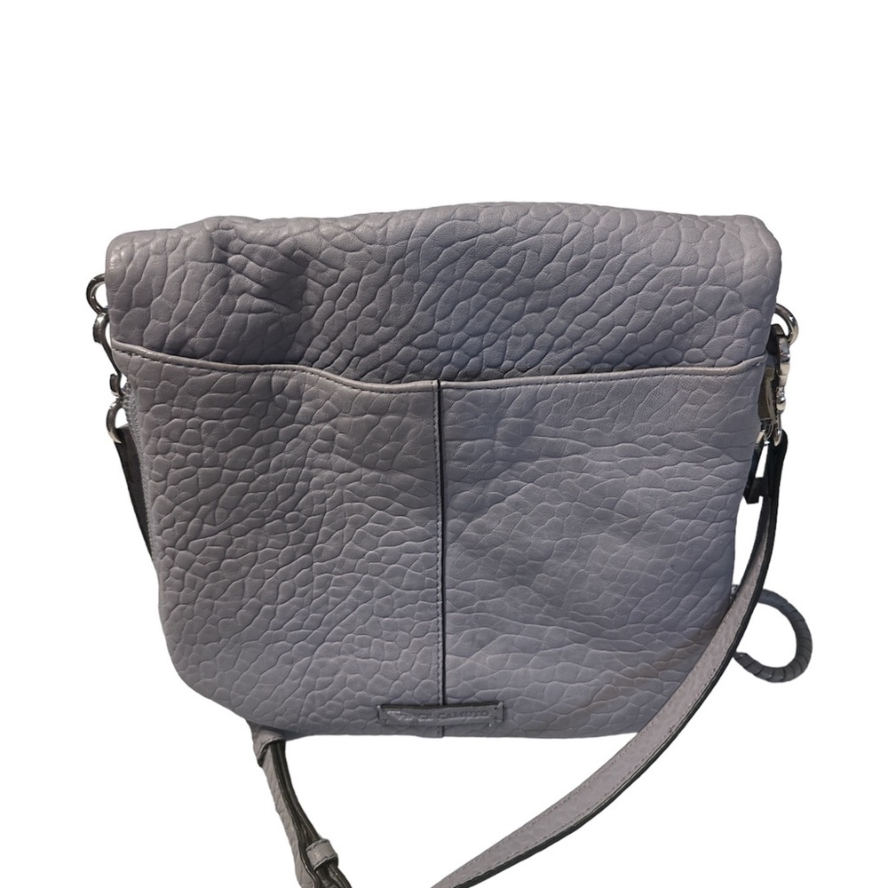 Vince camuto pebbled leather gray blue crossbody with adjustable straps cute - Picture 2 of 10
